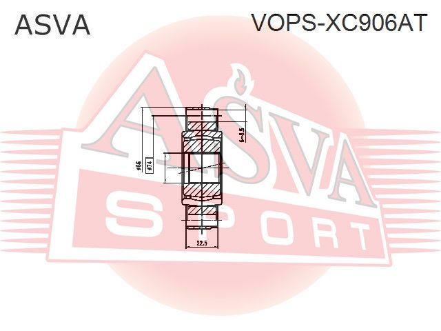 ШРУС карданного вала для Volvo S80 2006-2016 VOPSXC906AT Asva