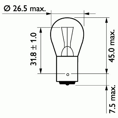 Лампа накаливания, фонарь указателя поворота 13498B2 Philips