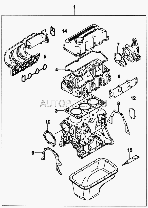 Прокладка головки блока цилиндров  Daewoo Matiz 94580082 Daewoo