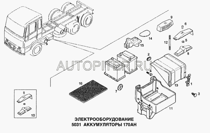 Крепеж АКБ 41040243 Iveco