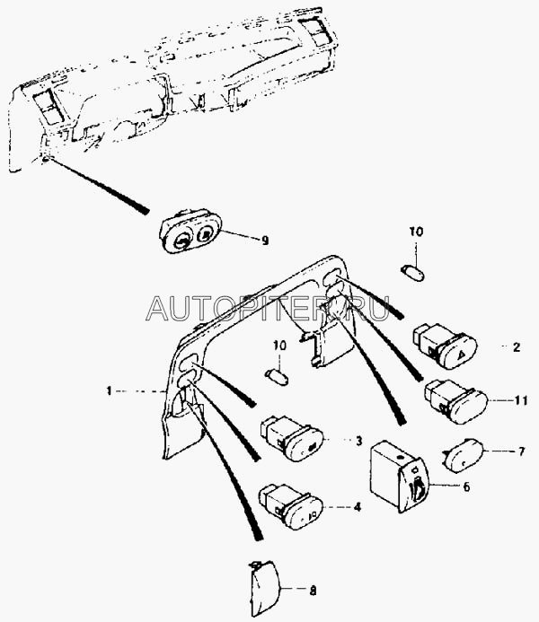 Кнопка открывания багажника и лючка бензобак (NE) 96175950 General Motors