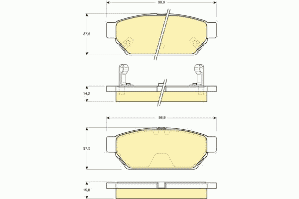 Комплект тормозных колодок, дисковый тормоз 6130459 Girling