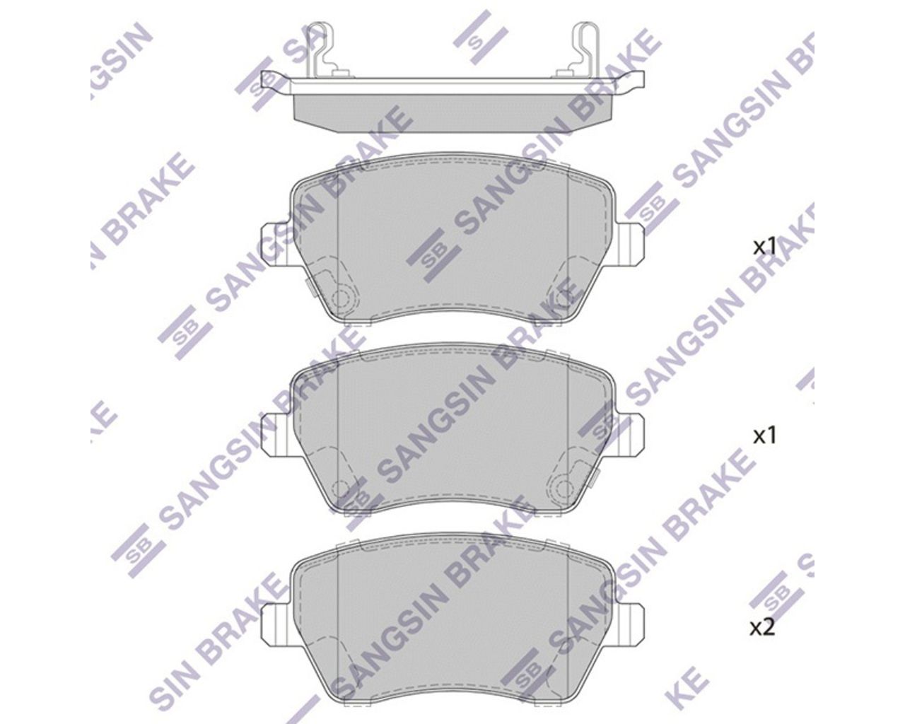 Колодки тормозные передние SP1564 sp1564 Sangsin
