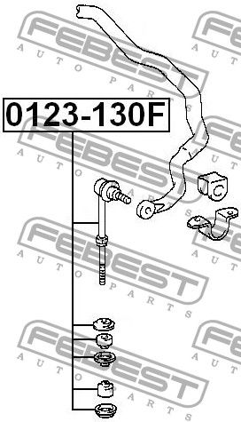 Тяга стабилизатора передняя левая 0123130F Febest