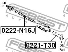 Наконечник рулевой для Nissan XTerra (WD22) 1999-2005 0221t30 Febest