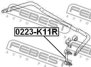 Стойка переднего стабилизатора для Suzuki Jimny (FJ) 1998> 0223K11R Febest