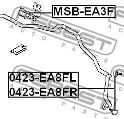 Стойка стабилизатора передняя правая 0423EA8FR Febest