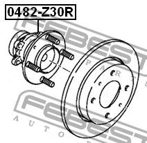 Ступица колеса 0482Z30R Febest