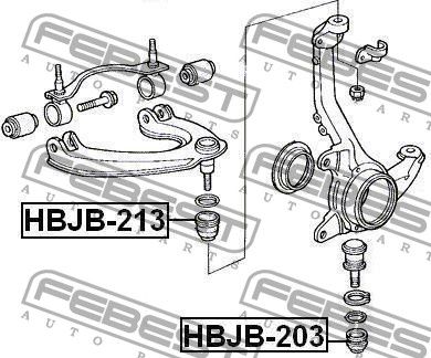 Пыльник (п.п.к.) для Honda Accord VIII USA 2007-2012 HBJB213 Febest