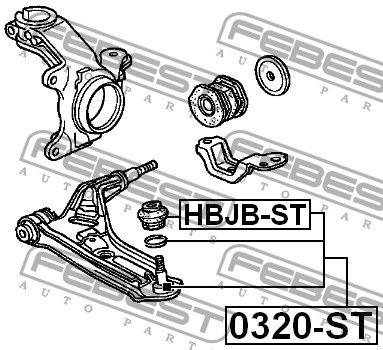 Пыльник (п.п.к.) для Honda Civic (EJ, EK Sed+3HB) 1995-2001 HBJBST Febest