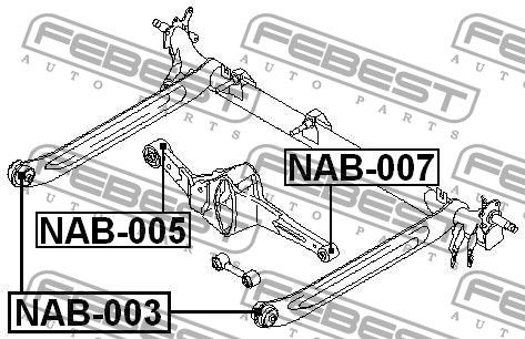 Сайлентблок рычага подвески NAB005 Febest