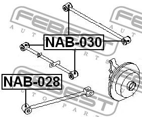 Сайлентблок тяги NISSAN X-TRAIL 00-06 зад.подв. NAB030 Febest