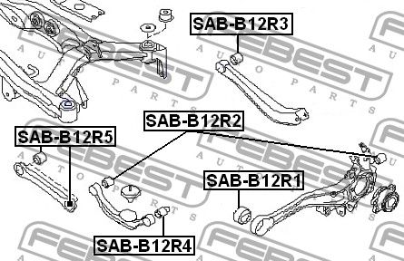 	Сайлентблок задней цапфы SABB12R2 Febest