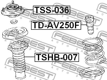 Опора переднего амортизатора [13] TSS036 Febest