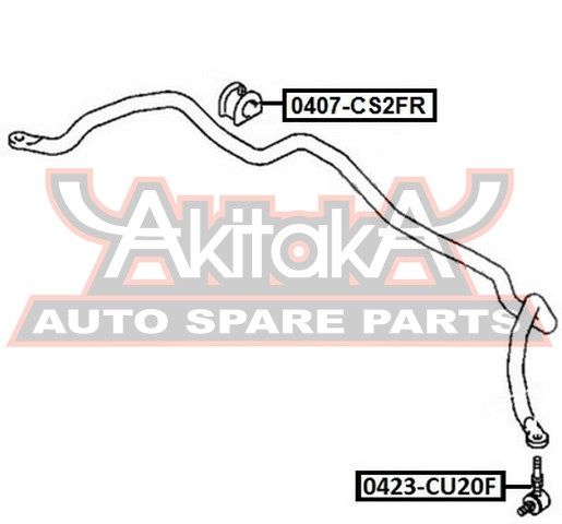 Снят с производства, Втулка стабилизатора | перед прав/лев | 0407cs2fr Akitaka