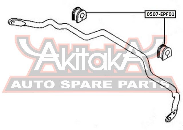 Снят с производства, Втулка стабилизатора | перед прав/лев | 0507EPF01 Akitaka