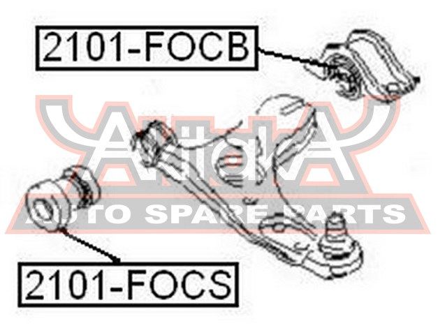Сайлентблок переднего рычага задний 2101FOCB Akitaka