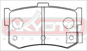 Торм. колодки HONDA Legend, HYUND Sonata пер.  AKD-1121 AKYOTO AKD1121 Akyoto
