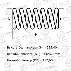 Комплект усиленных пружин подвески Avantech (2шт. в одной упаковке) hs0205r Avantech