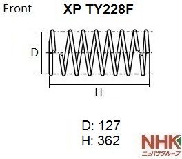 Пружины подвески XPTY228F Nhk