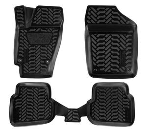 Ковры для VW Polo SD (10-), 4 шт., (крепеж),выс. борт, 3D с подпятником, ТЭП, черн. (ACM-PS-73) ACMPS73 Airline