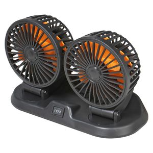 Вентилятор в салон двойной поворотный 360, 2x10.5см, 12В, общая регулировка, скотч (AEAE004) AEAE004 Airline