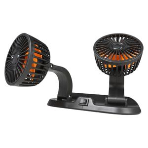 Вентилятор в салон двойной поворотный 360, 2x10.5см, 12В, общая регулировка, скотч (AEAE004) AEAE004 Airline