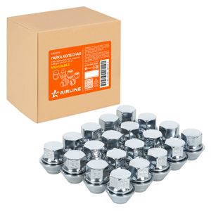 Гайка колесная M12x1,5x28,5, конус подвижный, кл.19, закрытая, хром для а/м Ford (ASCR010) ASCR010 Airline