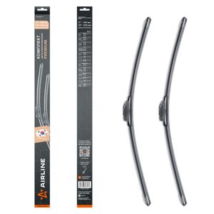 Щетки стеклооч компл. (2шт.) 530/500мм (21"/20") бескаркас PREMIUM с крепл "Крючок 9x3, 9x4 мм" (AWBM014) AWBM014 Airline