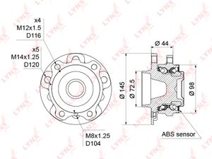 Комплект подшипника wh1312 Lynx