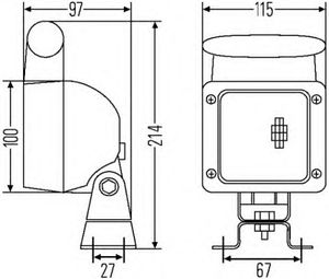 Фара рабочего освещения; Фара рабочего освещения 1GA 007 506-021 Hella