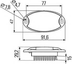 Oсвещение салона 2JA 343 570-001 Hella