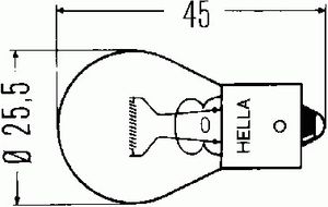 Лампа накаливания, фонарь указателя поворота; Лампа накаливания, фонарь указателя поворота 8GA 006 841-241 Hella