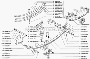 Палец передней рессоры для UAZ Patriot 2003> 31602912476 Уаз