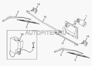 Мотор стеклоочистителя ТАТА 613 Е3 (24V) (264382400109) 264382400109 Tata