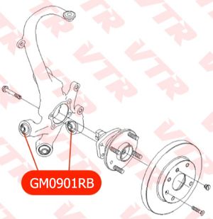 Сайлентблок заднего поворотного кулака для Chevrolet Evanda 2004-2006 gm0901rb Vtr