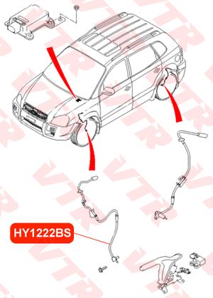 Датчик ABS передний левый для Hyundai Tucson 2004-2010 hy1222bs Vtr
