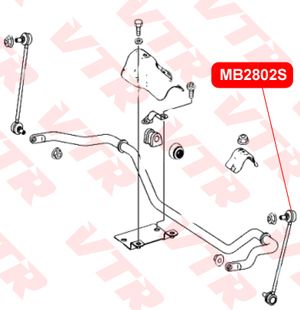 Стойка переднего стабилизатора левая для Mercedes Benz Vito/Viano-(639) 2003-2014 mb2802s Vtr