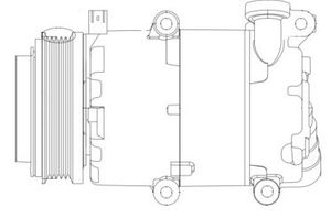Компрессор кондиц. для а/м Ford Focus II (05-) 1.8i/2.0i (LCAC 1020) lcac1020 Luzar