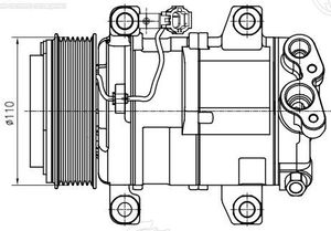 Компрессор кондиц. для а/м Infiniti QX56 (10-)/QX80 (13-)/Nissan Patrol VI (10-) (LCAC 1491) lcac1491 Luzar