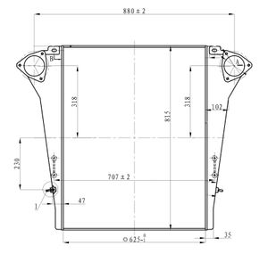 ОНВ (радиатор интеркулера) для а/м КАМАЗ 6460/6520 400л.с. (LRIC 0780) lric0780 Luzar