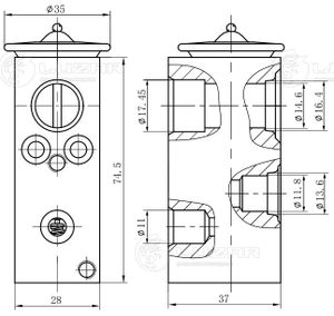 Клапан расш. кондиционера (ТРВ) для а/м Peugeot 207 (06-) (LTRV 2007) ltrv2007 Luzar