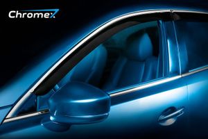 Дефлекторы окон хром KIA RIO IV 2017-, 4 шт., ветровики CHROMEX / Киа Рио chromex63020 Autofamily