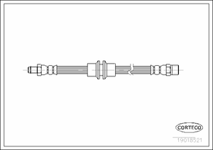 Шланг тормозной передний для Volvo 460 1994-1996 19018521 Corteco