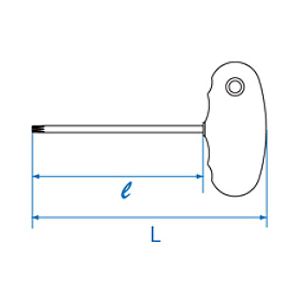 Ключ т-образный torx t27, 238 мм 11A327R King Tony 11a327r King Tony