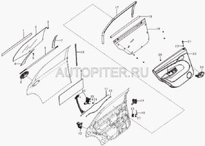 Ручка задней правой двери наружняя original Breez l6205260 Lifan