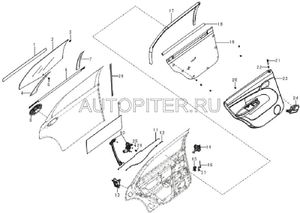 Ручка задней правой двери наружняя original Breez l6205260 Lifan