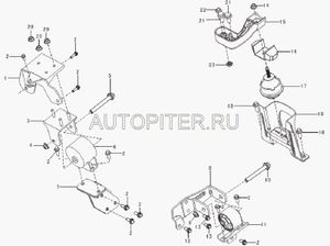 Подушка ДВС L BREEZ 1,6 LAL1001310 lal1001310 Lifan