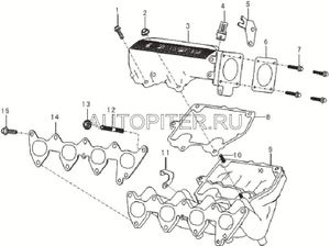 Прокладка коллектора впускного (LF479Q1-1008203A) lf479q11008203a Lifan