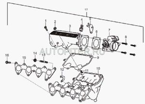 Прокладка коллектора впускного (LF479Q1-1008203A) lf479q11008203a Lifan